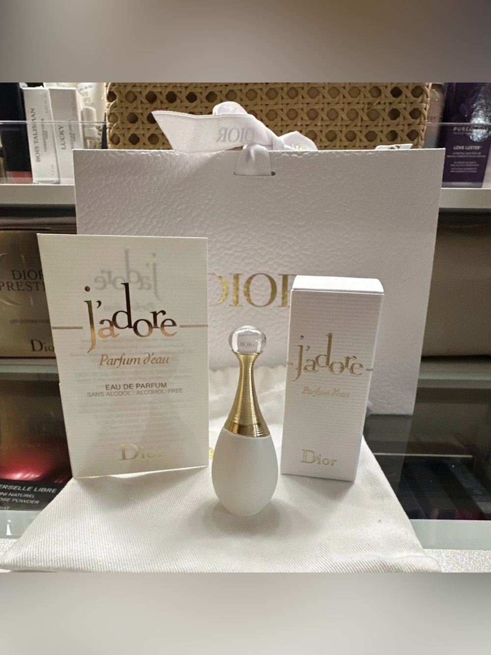 Dior J'adore Parfum d'eau EDP Alcohol-Free, Mini 5ml &  1.2 ml Spray NEW